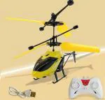 no.1 first choice Yellow Remote Control Helicopter Toy with USB Chargeable Cable for Kids | Helicopter Toy for Kids | Chargeable Rc Helicopter with USB Cable - (Pack of-1)