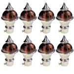Rawk Stainless Steel Shine Curtain Rod Brackets,Curtain Bracket Parda Holder,Curtain Finial Rod Pocket Finials Designer Door and Window Rod Support Fittings,Curtain Rod Holders (Brown Color,Pack of 2)