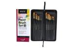 Brustro Black Studio Paint Brush For Watercolor Gouache Acrylic And Oil Paint (Set Of 15)