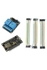 Robotbanao Multicolor 2 channel 5V Relay Module with Optocoupler Esp8266 200mm Jumper Wires 60 Pieces Combo Pack RB_311317
