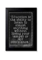 Blue Nexus Education Quotes Wall Poster with Wall Frame Room Art Painting Collection A4 size 10x13