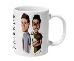 Mooch Wale Joey And Chandler And The Duck Friends Art Work Ceramic Mug