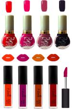 OUR BEAUTY Nail Polish And Lipstick Combo 167 (Pack Of 4)