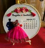 ZIG ZAG Customized Embroidery Hoop Gift for First Love,Anniversary,Marriage,SpacialGift for couple save The date trending gift,uniqe gift