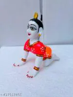 RITUALISTIC Bal Radha Rani Murti Idol Statue Sculpture, Radha Rani, Elevate Your Pooja Room with Divine Radha Rabi Murti: Statue for Home Decor and Altars, Hindu God Krishna Figurine