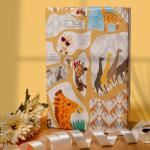 eVincE Giraffe Gift Wrapping Paper | Animal Jungle Theme based party Fun filled Facts Pattern : Pack of 25 sheets : 70 x 50 cms