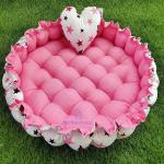 Motherhood Pink Cotton Baby Tub Bed And Heart Shaped Pillow Bedding Set