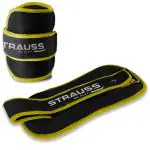 Strauss Yellow Neoprene Ankle Weights 1.5 kg x 2 Units - 3Kg (Pack of 2)