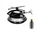 Dhairya Creations Combat Helicopter Car Solar Perfume Air Freshener Car Fragrance Capsule Car Solar Rotating Perfume Dashboard Accessories Car Organic Perfume
