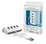 Edust 2-In-1 4 Port Hi-Speed Usb Otg Hub With Mobile Stand Dock