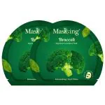 MasKing Superfood Broccoli Sheet Mask for Skin Brightening, Hydrating for Women & Men, Pack of 2