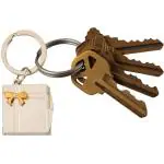 StealODeal Silver Passport Size Photo Frame Keychain (Pack Of 2)