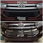 SDR Front Crome Grill for Old Toyota Innova Crysta (2016 - Nov 2020) (Set of 10 Pc)