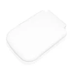 ELEGANT CASA Colour White A-17 Rectangular Sleek Design Soft-Closing Rectangular PP Seat Cover Commode Cover (45 x 34 cm) Adjustable Hinges (Hole distance) from 13-18CM White