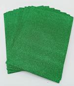 GOLD LEAF Glitter EVA Foam Sheets For Art And Craft Work Decoration, (Pack OF 10 Sheets) (Green)