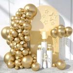 SPECIALYOU.IN Birthday Chrome Balloon | 12 Inch Latex Balloons with Shiny Surface for Birthday | Anniversary | Wedding | Baby Shower Party Decoration In Combo Pack Of 30 (Gold)