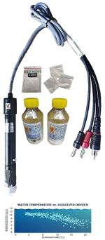 Lab Junction D O Probe/Sensor with Temperature, Dissolved Oxygen Probe/Sensor (Amperometric Gold/Silver Membrane Type) with Temperature Compensation with STD. Salt Bottle's & Procedure. ,!