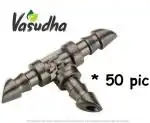 Vasudha Irrigation 4 MM MICRO TUBE TEE FOR THREE WAY JOINT PACK OF 50 NOS Drip Irrigation Kit ()
