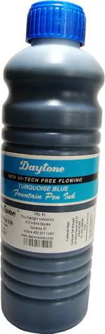 Daytone Fountain Pen Ink Turquoise Blue 500 Ml. Pack of 2