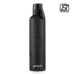 Pexpo Oslo Pro Hot & Cold Stainless Steel Water Bottle |Thermosteel Flask|Vacuum Insulated |ISI Certified |750ml, Black| Gift for Girls & Boys|Office | Home | Gym | Adults | RCB Edition