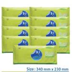 Glider Bed Bath Wipes, Enriched with Aloe Vera and Vitamin E, Pack of 9, 90 Pcs