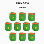 MyOwnGarden 9x9 Inch Green Growbag for Home Gardening Pack of 10