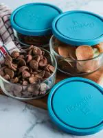 Bormioli Rocco Spa Frigoverre Glass Container with Blue Lid 300 ml (Set of 3)