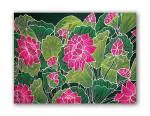 Tamatina Multicolor Batik Art Lotus Nature Traditional Art Canvas Painting - 13X10 Inch