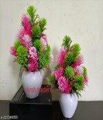 ARSH TRADERS Multi Colour Artificial Flower/Plants .Home, Office, Kitchen Decor and Gifts. Combo Pack