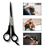 GNS Professional Hair Cutting Scissors |Stainless Steel Salon Scissors, 6.5 Inches (Red)