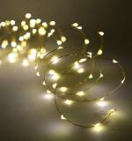 AMFIN (Pack of 2) 3 Meter Battery Powered, Wired String Fairy Lights, 2 AA Battery Powered Portable LED Lights, LED String Lights for Decoration, Decorative Strings - Warm White