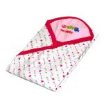 VParents cotton New Born Baby Hooded Wrapper Blanket, sigle layer 0-12 Months -Assorted design deo