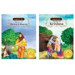 Traditional Tales Mythology - The Story of Krishna & The Story of Dhruva & Bharata (Set of 2 books) [Hardcover]