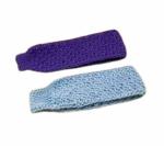 The Lovely Creations Sky Blue and Voilate Cotton Ear Warmer Hair Muffs Band (pack of 2)
