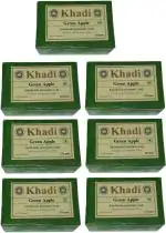 Khadi Herbal Handmade Green Apple Soap, 125 Gm Each (Pack Of 7)