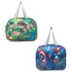 Le Corpus Avengers and Ben Ten 3D Photo Lunch Bag for Office, Travel, Picnic, School, Waterproof Tiffin Bag for Kids with Bottle Holder (Multicolor, Combo of 2)