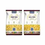 Keya Gourmet 100% Durum Wheat Semolina Pasta Combo |Shell Pasta x 1, Penne Pasta x 1| 400 gm Each (800 gm)