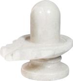 Dvm Fobhiya Stone Home Decor Natural White Stone Marble Hand Curved Shiv Lingam, Holy Spiritual Shiv Idol Pure Marble Shiv Ling For Car Dashboard & Pooj