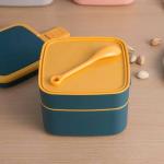 Sharuja Tiffin Box Airtight Leak-Proof Lunch Box | Lunch Boxes for Office | with Compartments | Reusable, Freezer Safe Food Containers | 1300 Ml | Multi-Colour