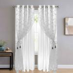 Jvin Fab White Cotton Curtains (Set Of 2)