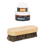 Helios Tan Shoe Accessories Kit 1 Cream 199 Horse Hair Brush