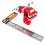 Globus 1493 Cast Iron Baby Vice 60 mm With Measuring Scale Try Square 8 Inch - 200 mm