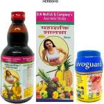 Herbshd MAHASHAKTI SALSA TONIC & LIVOGUARD FAMILY GOOD HEALTH WELLNEES, GAS & ACIDITY (Pack of 2)