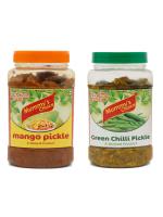 Mummys' Choice Mango Pickle 1kg| Hari Mirchi ka Achar 1kg| Combo Offer Pickle 2 x 1kg