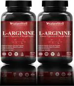 Naturewell Nitric Oxide L-Arginine Supplement 1000Mg L Arginine L Citrulline, 60 Capsules Each (Pack Of 2)