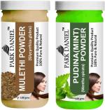 Park Daniel Pure And Natural Mulethi Powder And Pudina Powder, 100 G Each (Combo Of 2) |Hair Care|Dandruff Control hair Powder|Healthy Strong Hair Mask