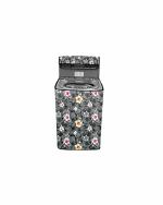 The Furnishing Tree Washing Machine Cover Floral Grey Compatible for Samsung 6.5 Kg Fully-Automatic Top Loading WA65T4262NS