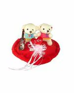 Tickles Plush Teddy On Heart with Violen Stuffed Soft Toy 25 cm 4Y and Above