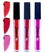 bq BLAQUE Matte Liquid Lip Gloss Combo of 3 Lipstick # 101-109-117 (12 ml, Orangish Red, Dark Pinkish Red, Swiss Light Magenta)
