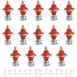 ZYREX ABS + Stainless Steel Curtain Bracket with Support 1 Inch Rod Pocket Finials high quality Door and Window Rod Support Fittings, Curtain Rod Holder (Red, Pack of 14)
